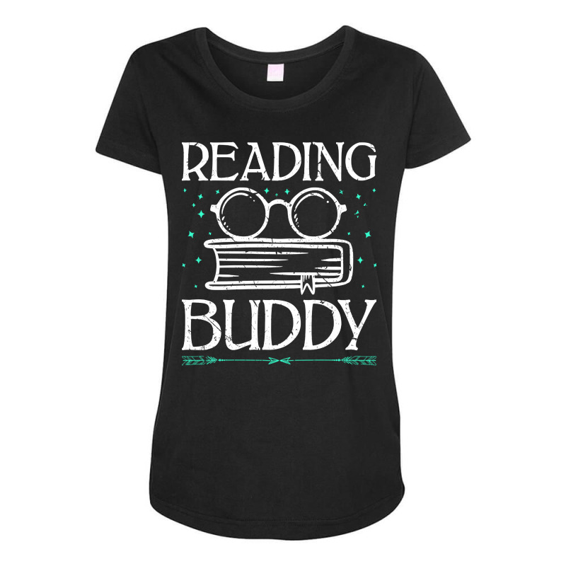 Limited Edition Reading Buddy Book Worm Maternity Scoop Neck T-shirt by poppyallen | Artistshot