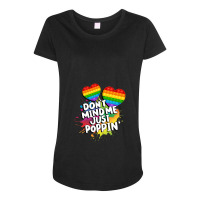 Funny Don't Mind Me Just Poppin Cute Heart Pop It Maternity Scoop Neck T-shirt | Artistshot