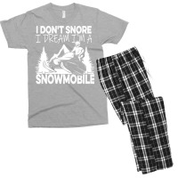 I Dont Snore T  Shirt I Don' T Snore I Dream I' M A Snowmobile T  Shir Men's T-shirt Pajama Set | Artistshot