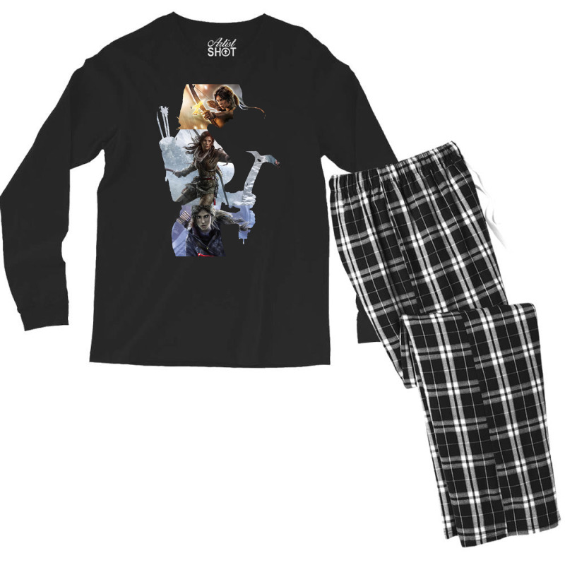 Tomb Raider Men's Long Sleeve Pajama Set | Artistshot