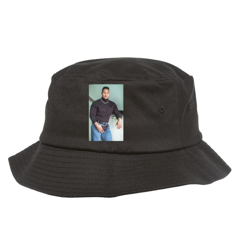 Dwayne The Rock Johnson Classic 90's Turtleneck Photo Bucket Hat by BrandiMclaren | Artistshot