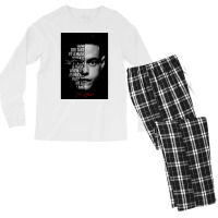 Black And Whiterobot Elliot Alderson Quote Poster Music Quote Men's Long Sleeve Pajama Set | Artistshot