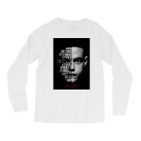 Black And Whiterobot Elliot Alderson Quote Poster Music Quote Long Sleeve Shirts | Artistshot