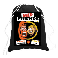 Bad Friends With Andrew Santino Amp Bobby Lee Poster 70s Drawstring Bags | Artistshot