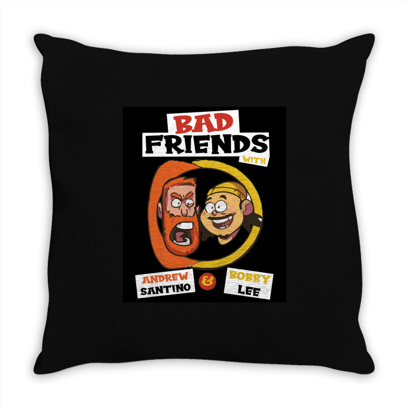 Bad Friends With Andrew Santino Amp Bobby Lee Poster 70s Throw Pillow | Artistshot