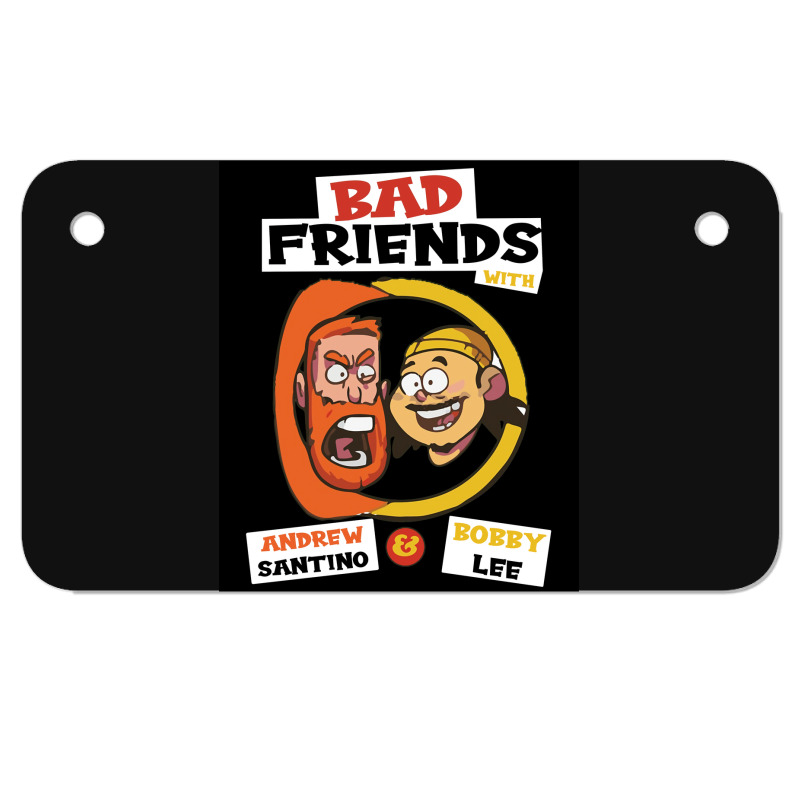 Bad Friends With Andrew Santino Amp Bobby Lee Poster 70s Motorcycle License Plate | Artistshot