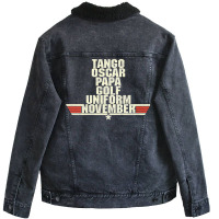 Top Gun Alphabet Unisex Sherpa-lined Denim Jacket | Artistshot