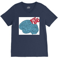 Blue Brains Poster Travel V-neck Tee | Artistshot