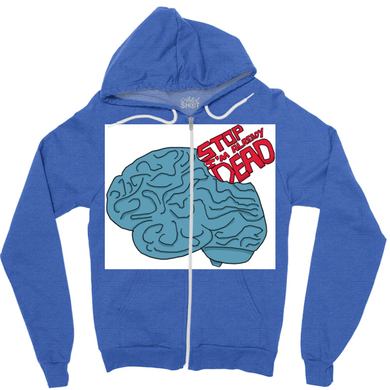 Blue Brains Poster Travel Zipper Hoodie | Artistshot