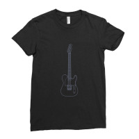 Tstyle Electric Guitar Outline Ladies Fitted T-shirt | Artistshot