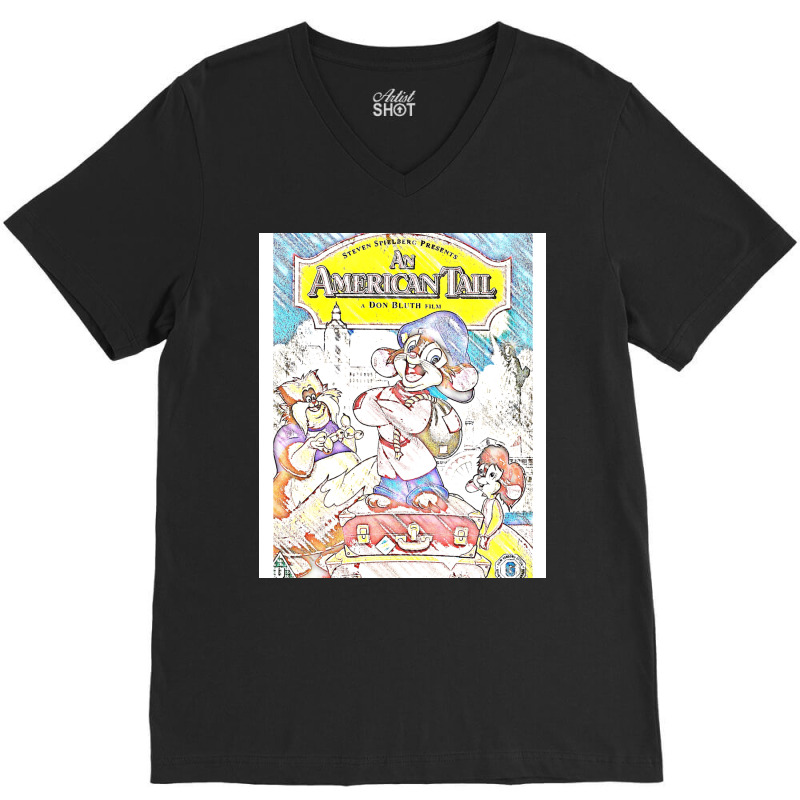 An American Tail V-Neck Tee by juncajfaldux | Artistshot