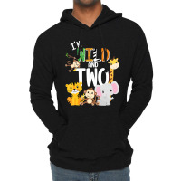 Hot Trend I'm Wild And Two Zoo Theme Birthday Safari Jungle Animals Lightweight Hoodie | Artistshot