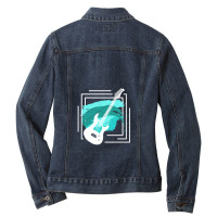 Guitar Gift Guitarist Musical Instrument 12 Ladies Denim Jacket | Artistshot