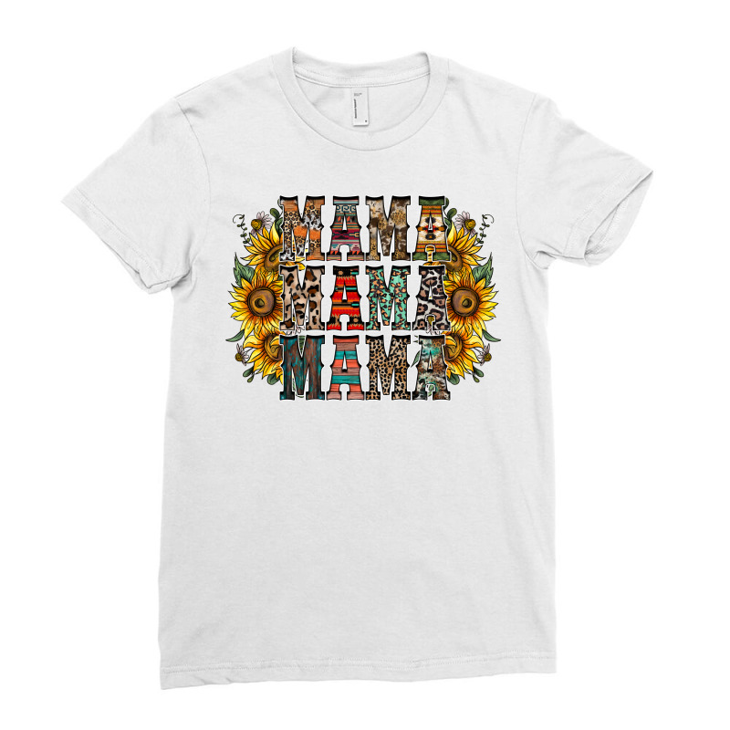 Mama Sunflower Western Ladies Fitted T-Shirt by RacoonDesign | Artistshot