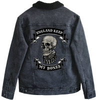 England Keep My Bones Unisex Sherpa-lined Denim Jacket | Artistshot