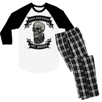 England Keep My Bones Men's 3/4 Sleeve Pajama Set | Artistshot