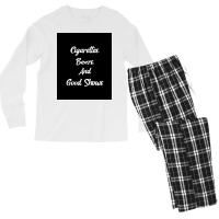 Cigarettes Beers And Good Shows Poster Gift Men's Long Sleeve Pajama Set | Artistshot