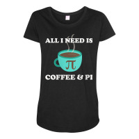 Womens Happy Pi Day 3.14 Number Fan Funny Math Teacher Coffee Lover V Maternity Scoop Neck T-shirt | Artistshot