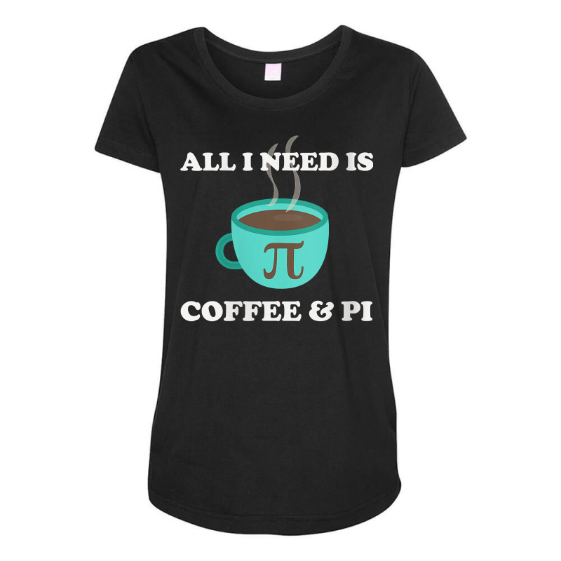 Womens Happy Pi Day 3.14 Number Fan Funny Math Teacher Coffee Lover V Maternity Scoop Neck T-shirt by kogmor58594 | Artistshot