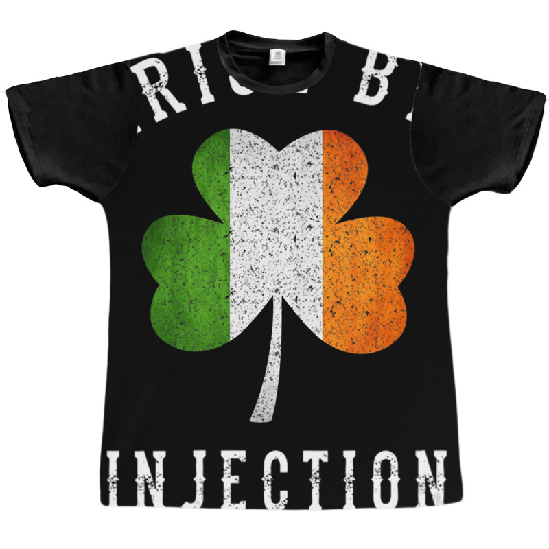 Womens Funny Irish By Injections   St Patricks Day Gift Vneck Graphic T-shirt | Artistshot