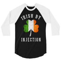 Womens Funny Irish By Injections   St Patricks Day Gift Vneck 3/4 Sleeve Shirt | Artistshot