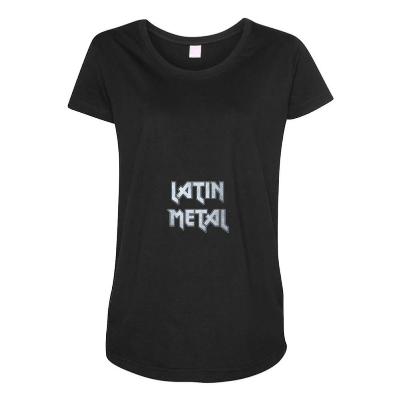 Latin Metal Maternity Scoop Neck T-shirt by ThomasWaters | Artistshot