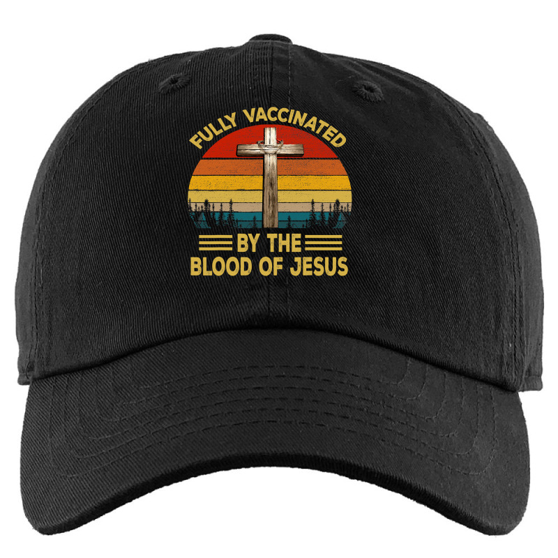 Jesus Christ Christian Retro Fully Vaccinated By The Blood Of Jesus 19 Kids Cap | Artistshot