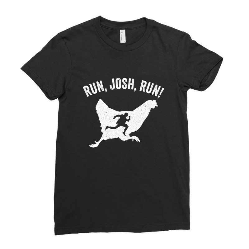 Josh Hawley Run Free Funny Josh Hawley Running Chicken Tees Ladies Fitted T-Shirt by plavouryu5 | Artistshot