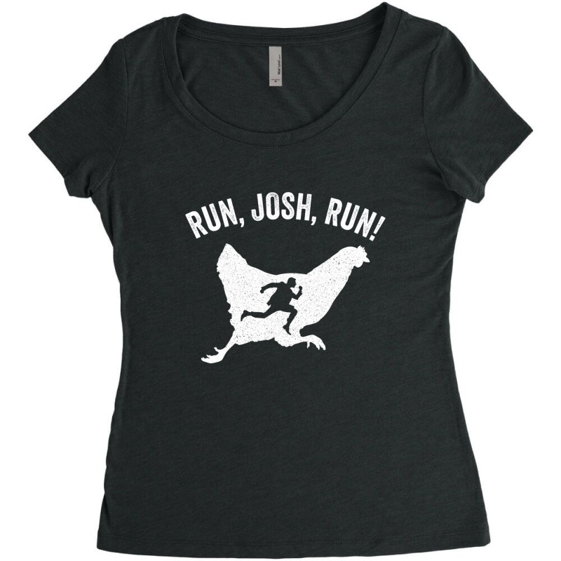 Josh Hawley Run Free Funny Josh Hawley Running Chicken Tees Women's Triblend Scoop T-shirt by plavouryu5 | Artistshot