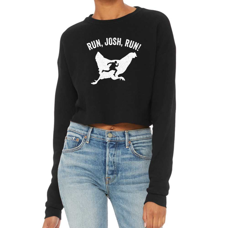 Josh Hawley Run Free Funny Josh Hawley Running Chicken Tees Cropped Sweater by plavouryu5 | Artistshot