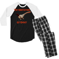 Feathers   Get Over It Men's 3/4 Sleeve Pajama Set | Artistshot