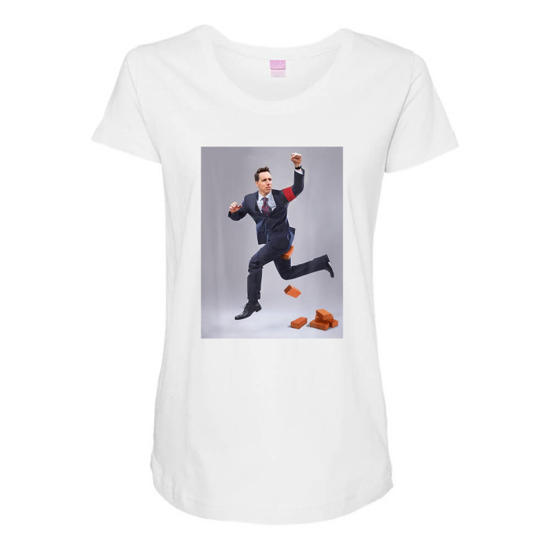 Josh Hawley Run Free Funny Josh Hawley Running Maternity Scoop Neck T-shirt by plavouryu5 | Artistshot