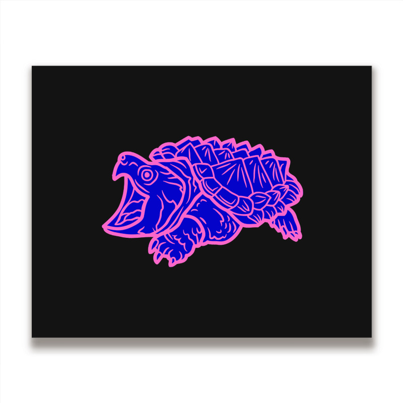 Trending Alligator Snapping Turtle - Reptile - Wildlife - Cute Turtle Metal Print Horizontal | Artistshot