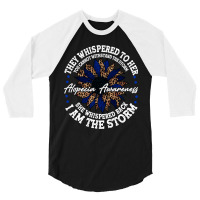 Hot Trend Alopecia Areata Awareness Support She Whispered Back I Am Th 3/4 Sleeve Shirt | Artistshot