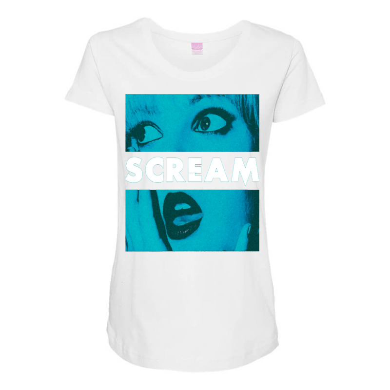 Scream Girl Scream Maternity Scoop Neck T-shirt by inambifahhamp | Artistshot