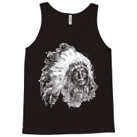 Native American Portrait T  Shirt Native American Chief Black And Whit Tank Top | Artistshot