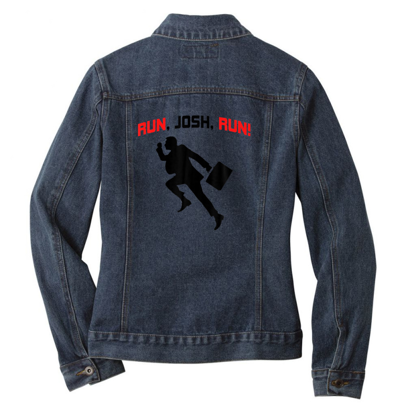 Josh Hawley Run Free Funny Josh Hawley Running Ladies Denim Jacket by plavouryu5 | Artistshot