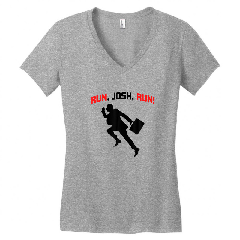 Josh Hawley Run Free Funny Josh Hawley Running Women's V-Neck T-Shirt by plavouryu5 | Artistshot