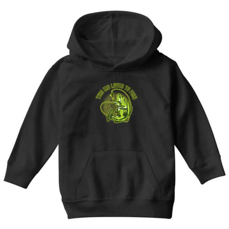 Hot Trend This Kid Loves To Fish Heart Fishing Youth Hoodie by Estrada Link | Artistshot