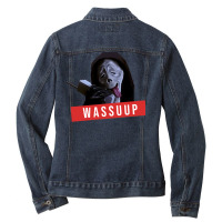 Wassup Scream Scary Movie Fun Ladies Denim Jacket | Artistshot