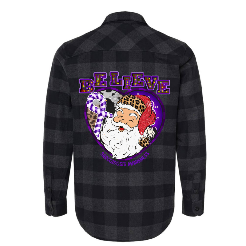 Hot Trend Sarcoidosis Awareness Awareness - Santa Believe Leopard Chri Flannel Shirt | Artistshot