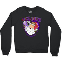 Hot Trend Sarcoidosis Awareness Awareness - Santa Believe Leopard Chri Crewneck Sweatshirt | Artistshot