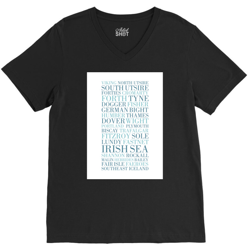 Shipping Forecast As Heard Of Radio 4  Quote Nature Green V-neck Tee | Artistshot