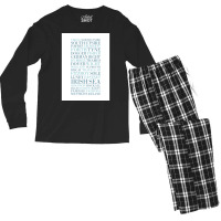 Shipping Forecast As Heard Of Radio 4  Quote Nature Green Men's Long Sleeve Pajama Set | Artistshot