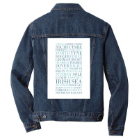 Shipping Forecast As Heard Of Radio 4  Quote Nature Green Men Denim Jacket | Artistshot