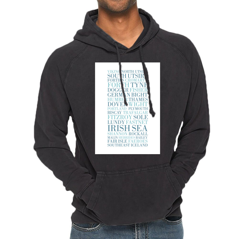 Shipping Forecast As Heard Of Radio 4  Quote Nature Green Vintage Hoodie | Artistshot