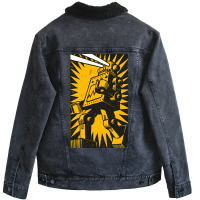 Black Robot Unisex Sherpa-lined Denim Jacket | Artistshot