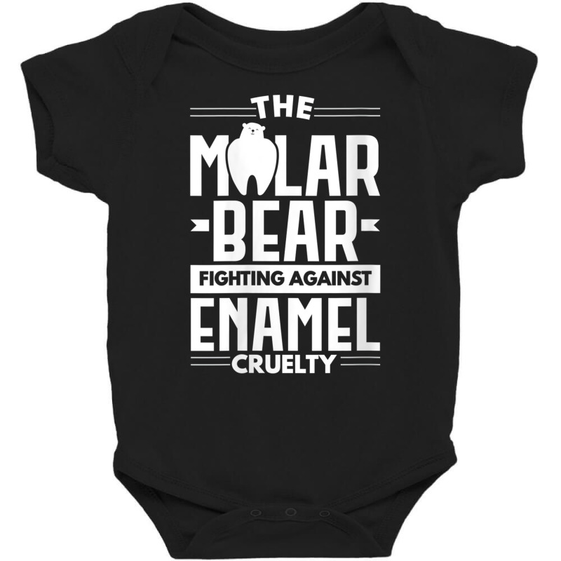 Womens The Molar Bear Fighting Against Enamel Cruelty Tooth Fairy V Ne Baby Bodysuit by hamlerf | Artistshot