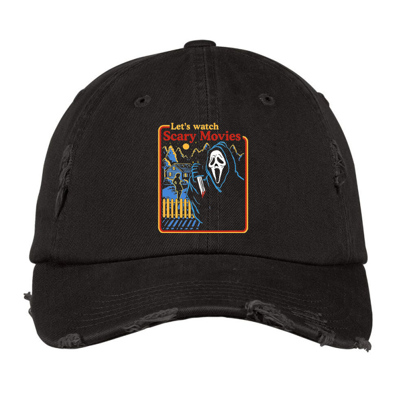 Lets Watch Scary Movies Scream Horror Vintage Cap by strejaclaiet | Artistshot