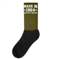 Made In 1964 Aged Like A Fine Wine Socks | Artistshot